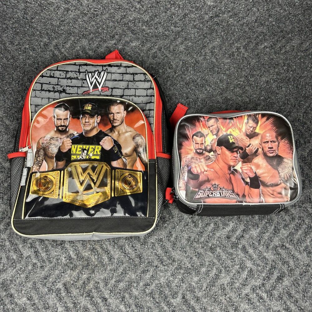WWE Backpack And Lunchbox Set John Cena Randy Orton CM Punk